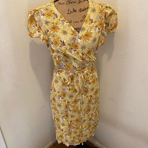 Plus Size Floral Wrap Dress
